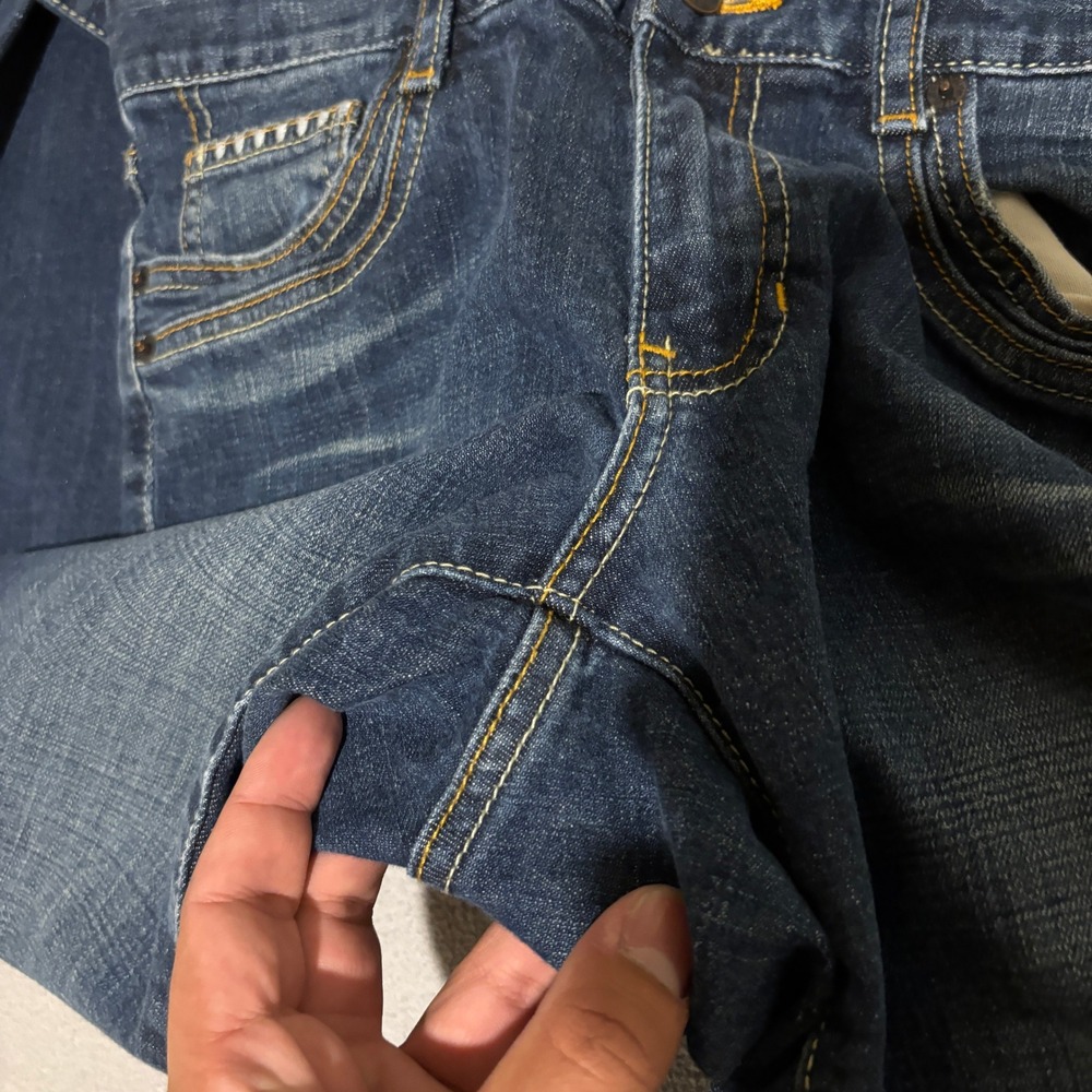 Calvin Klein Jeans Womens Size 6 Blue Flare Leg Low Rise Denim Medium Wash Y2K - Picture 5 of 9